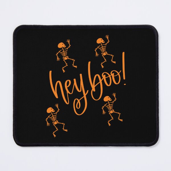 Item preview, Hey Boo Halloween Party Skeleton Print (Orange) designed and sold by ToluaPrints.