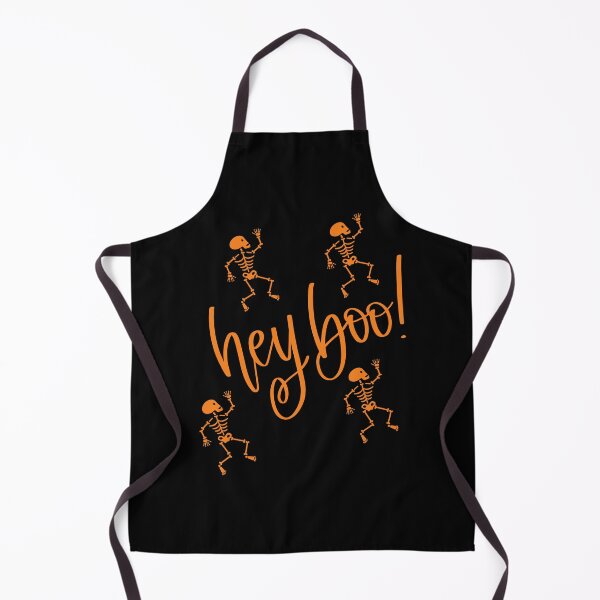 Item preview, Hey Boo Halloween Party Skeleton Print (Orange) designed and sold by ToluaPrints.