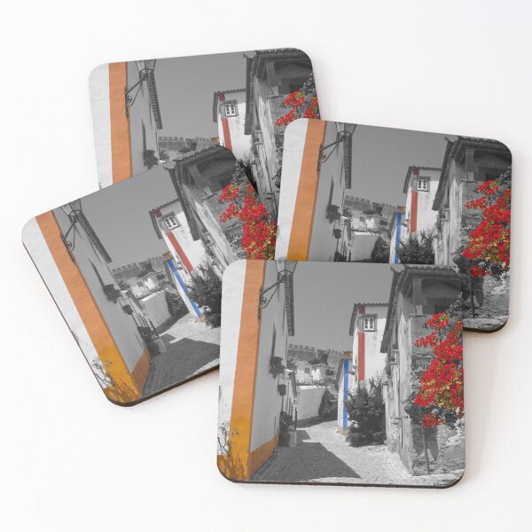 Item preview, Título: Óbidos Alleyway - A Splash of Color in a Medieval Town designed and sold by Clavivs.