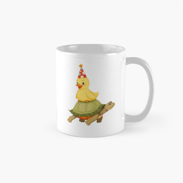 Item preview, Duckling Turtle duck Tortoise Friends Party Hat happy kawaii cute gift funny christmas  designed and sold by CheeseBlueprint.