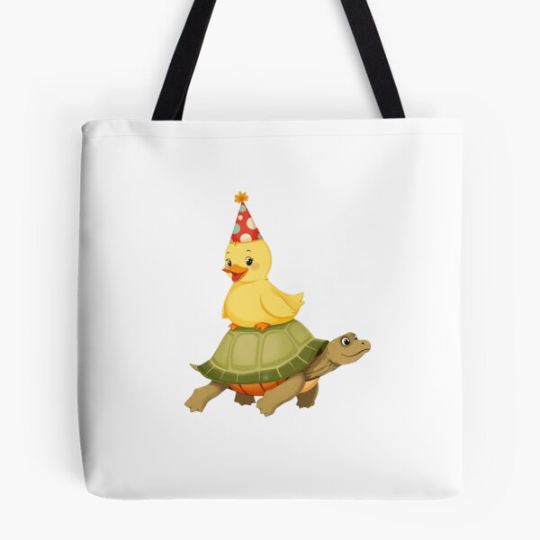 Item preview, Duckling Turtle duck Tortoise Friends Party Hat happy kawaii cute gift funny christmas  designed and sold by CheeseBlueprint.