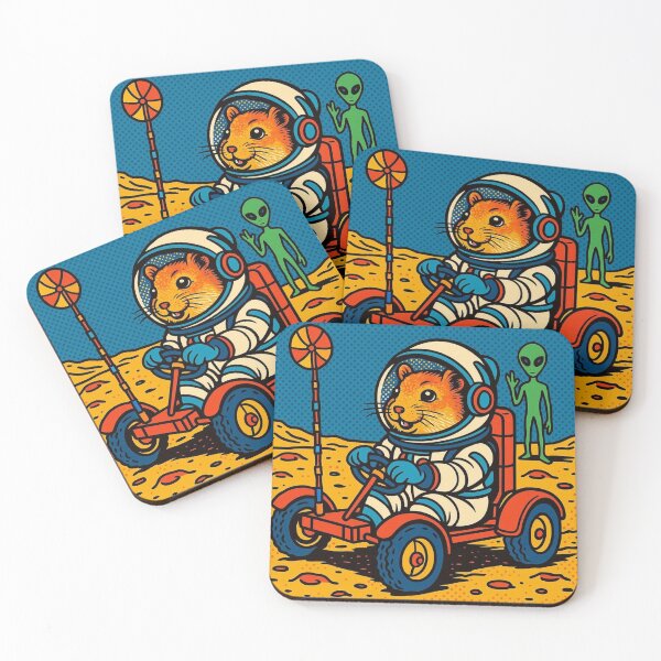 Item preview, Cute astronaut hamster and alien  designed and sold by Dogandesighn.