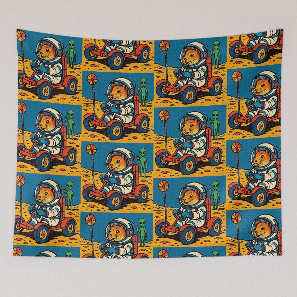 Item preview, Cute astronaut hamster and alien  designed and sold by Dogandesighn.