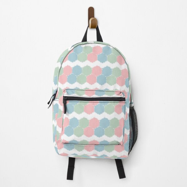 Item preview, Seamless pattern with pastel-colored hexagons arranged in horizontal rows. Each hexagon features a soft, fuzzy texture, designed and sold by CreativebyTKK.