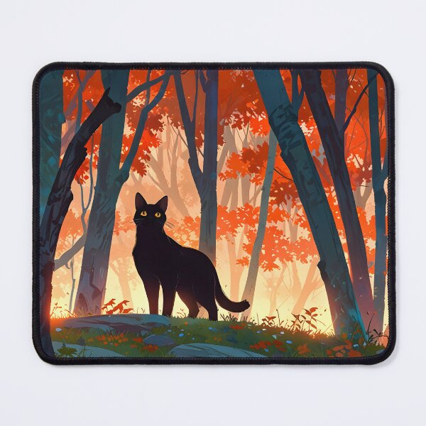 Item preview, Black cat in the autumn forest designed and sold by Ledsor.