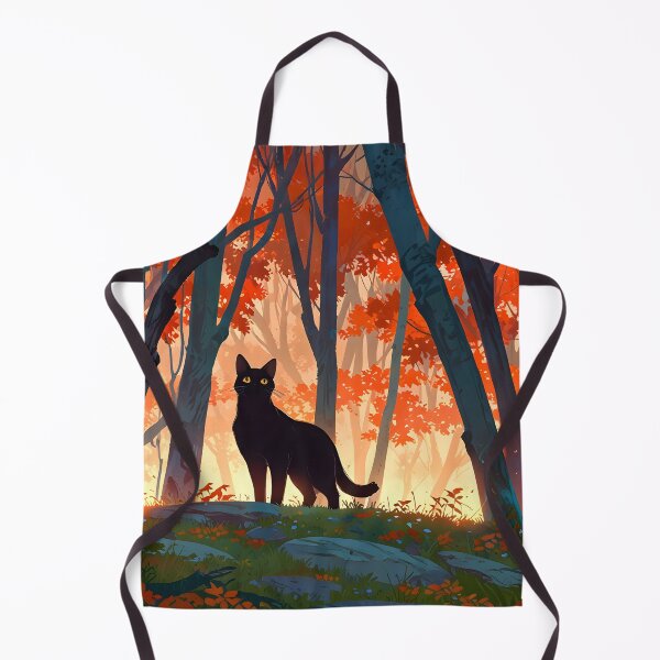 Item preview, Black cat in the autumn forest designed and sold by Ledsor.