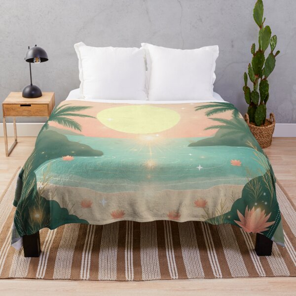 Item preview, Sacred Tropical Sunset – Lotus & Golden Light Mandala designed and sold by aluzia.design.