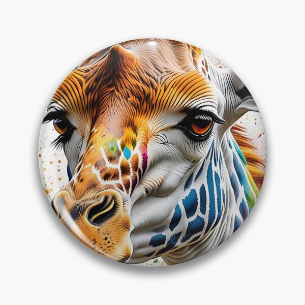Item preview, Colorful Giraffe – Paint Splash Artwork designed and sold by TravelLensPro.