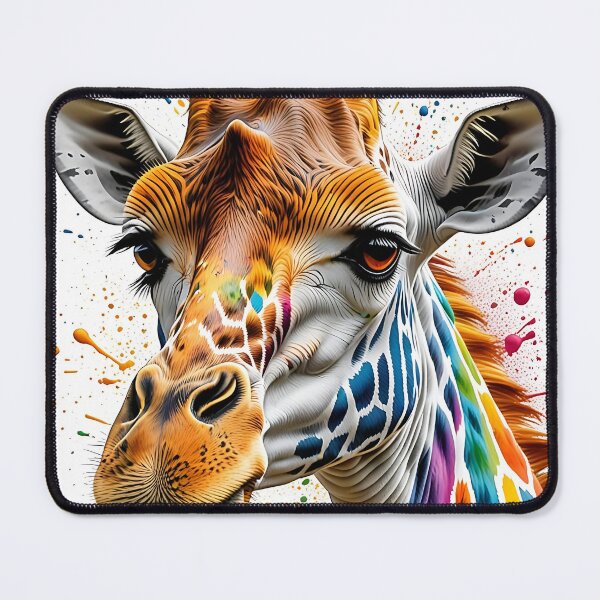 Item preview, Colorful Giraffe – Paint Splash Artwork designed and sold by TravelLensPro.