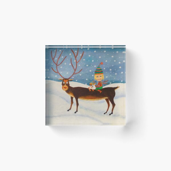 Item preview, Magical reindeer ride in winter wonderland designed and sold by MaPerle.