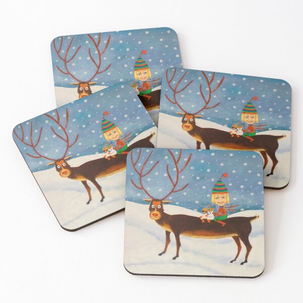 Item preview, Magical reindeer ride in winter wonderland designed and sold by MaPerle.