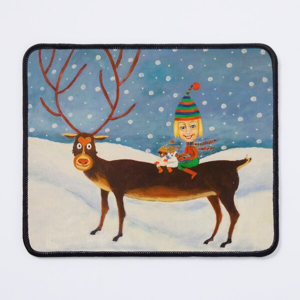 Item preview, Magical reindeer ride in winter wonderland designed and sold by MaPerle.