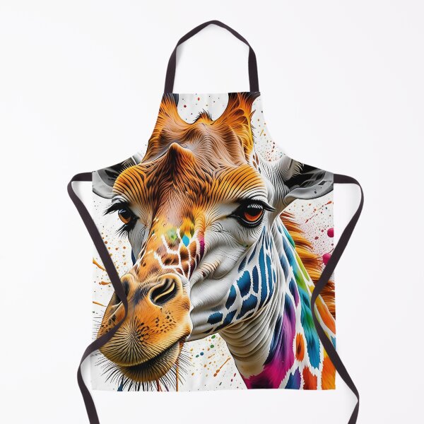 Item preview, Colorful Giraffe – Paint Splash Artwork designed and sold by TravelLensPro.