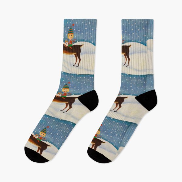 Item preview, Magical reindeer ride in winter wonderland designed and sold by MaPerle.