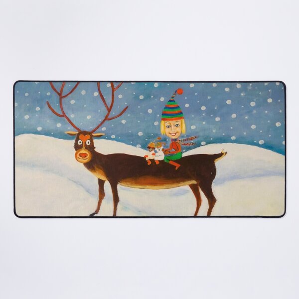 Item preview, Magical reindeer ride in winter wonderland designed and sold by MaPerle.
