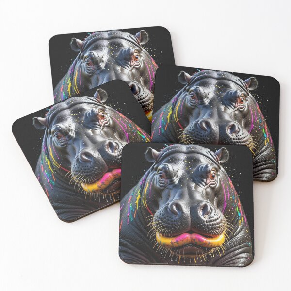 Item preview, Pop Art Hippo – Splash Style Wildlife designed and sold by TravelLensPro.