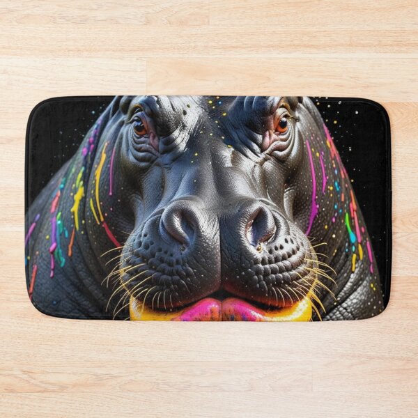 Item preview, Pop Art Hippo – Splash Style Wildlife designed and sold by TravelLensPro.