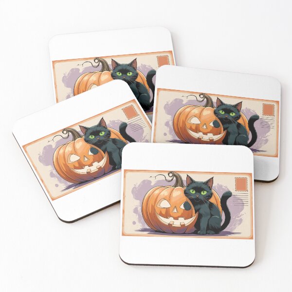 Item preview, Black Cat with Pumpkin - Catch this Feline Magic Now! designed and sold by StormArte.