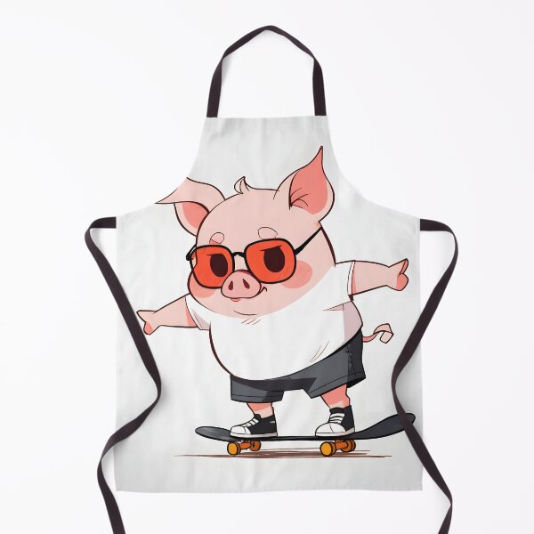 Item preview, Pig with sunglasses on a skateboard designed and sold by Ledsor.