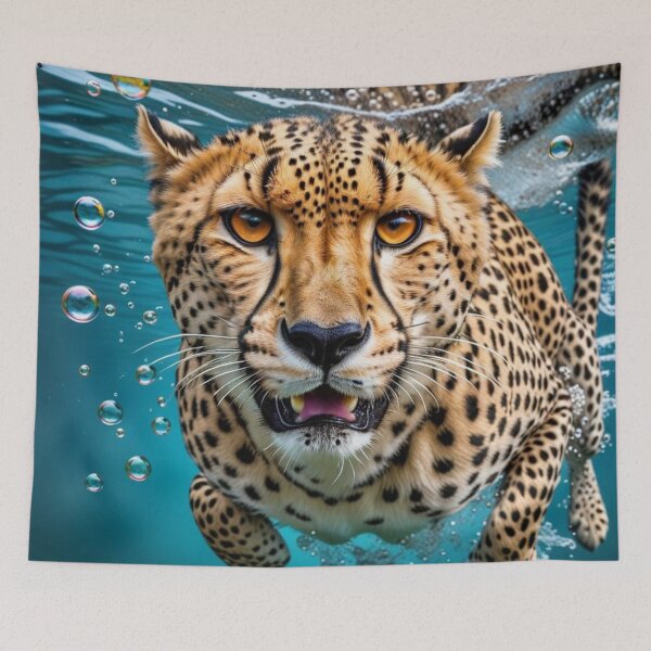 Item preview, Cheetah Dive – Speed Meets Water designed and sold by TravelLensPro.