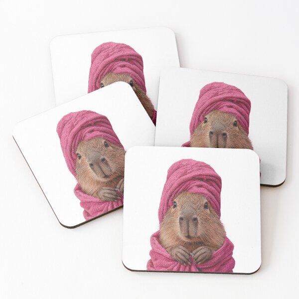Item preview, Cute Capybara Spa Day – Vivid Oil Painting designed and sold by PinkBossStudio.