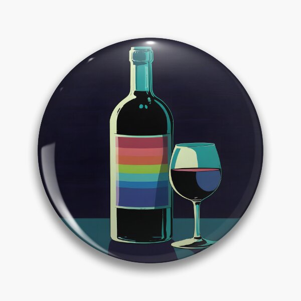 Item preview, Wine bottle with colorful label designed and sold by Ledsor.