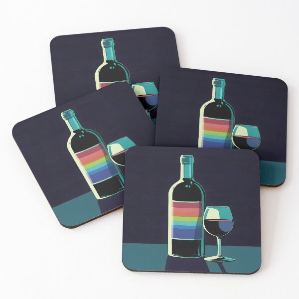 Item preview, Wine bottle with colorful label designed and sold by Ledsor.