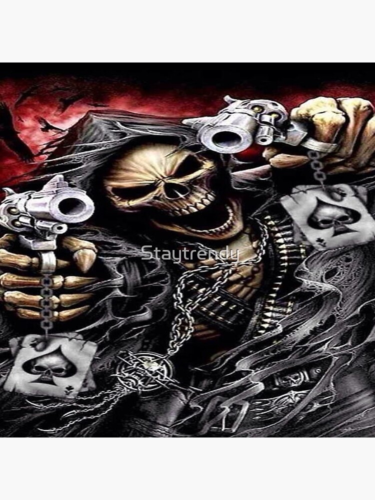 Skeleton With guns | Art Board Print