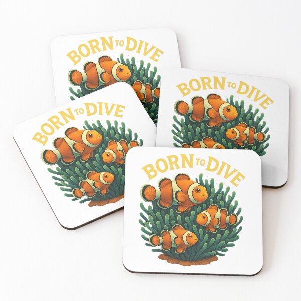 Item preview, Born to Dive – clownfish in the reef designed and sold by TravelLensPro.