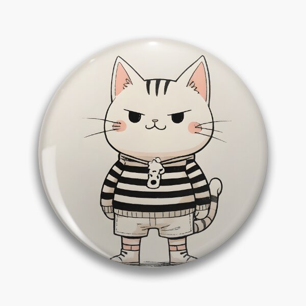 Item preview, Angry cat in striped shirt designed and sold by Ledsor.