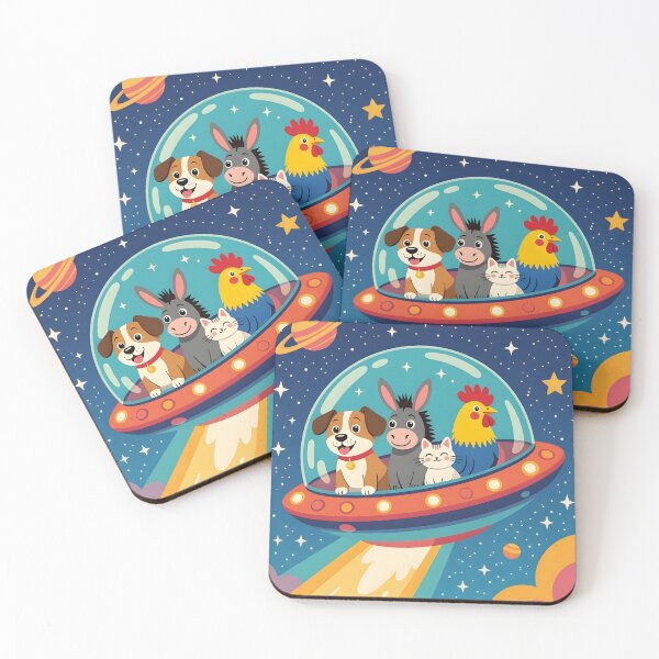 Item preview, The Bremen Town Musicians in Space designed and sold by Fies-und-Fein.