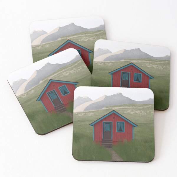 Item preview, Red Cabin in the Mountains designed and sold by WanderfulWonder.