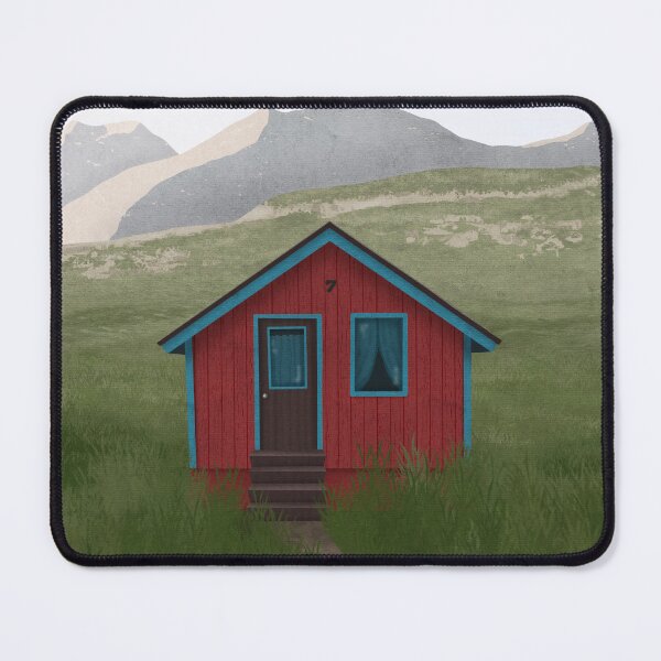 Item preview, Red Cabin in the Mountains designed and sold by WanderfulWonder.