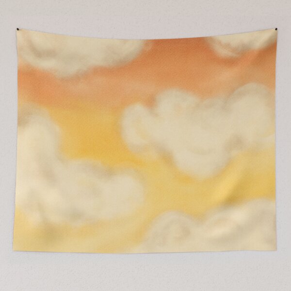 Item preview, Citrusy Skies - Cloudy Sky Illustration designed and sold by WanderfulWonder.
