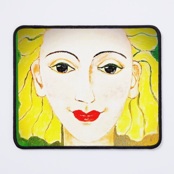 Item preview, Golden Muse , Abstract Retro Portrait with Red Lips designed and sold by MaPerle.