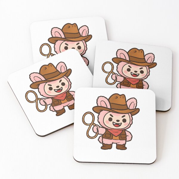 Item preview, Cowboy Labubu – Kawaii Pink Western Character designed and sold by LittleBreak.