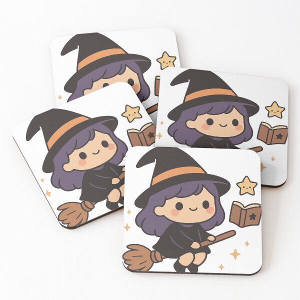 Item preview, Kawaii Witch on a Broom designed and sold by Mjonkey.