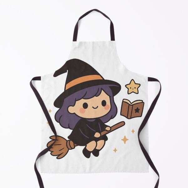Item preview, Kawaii Witch on a Broom designed and sold by Mjonkey.