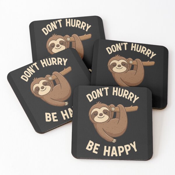 Item preview, Don't Hurry, Be Happy – Vintage sloth design with humor designed and sold by TravelLensPro.