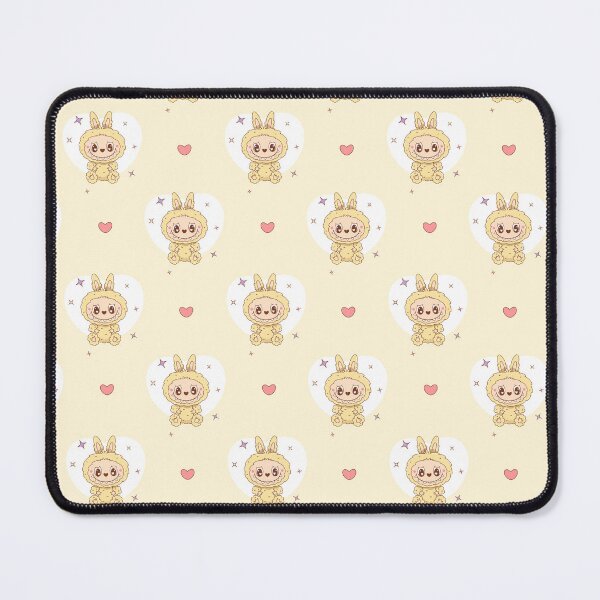 Item preview, Kawaii Yellow Plush Bunny Monsters – Pastel Character Pattern designed and sold by smeraldosecrets.