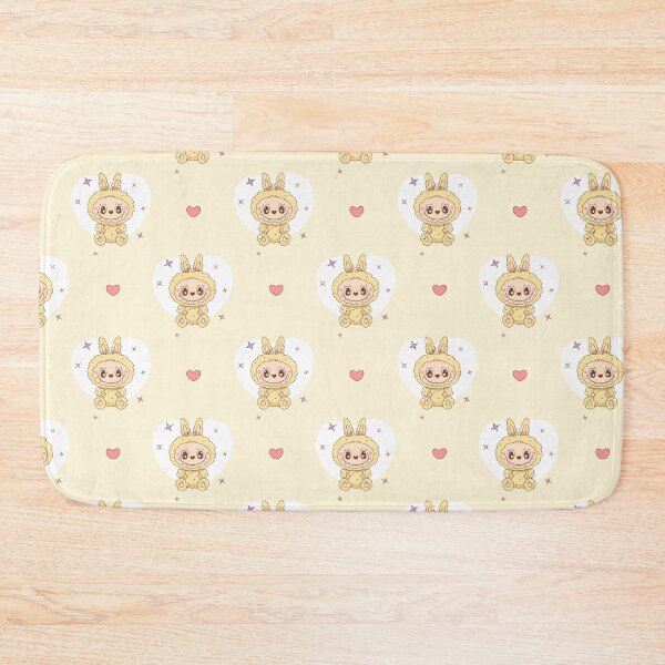 Item preview, Kawaii Yellow Plush Bunny Monsters – Pastel Character Pattern designed and sold by smeraldosecrets.