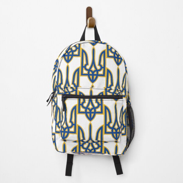 Item preview, Ukrainian Trident Tryzub | National Emblem of Ukraine in Blue and Gold designed and sold by Union & Thread.