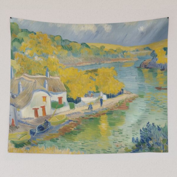 Item preview, Gullet Salcombe Estuary(watercolour + AI) designed and sold by artsmeow.