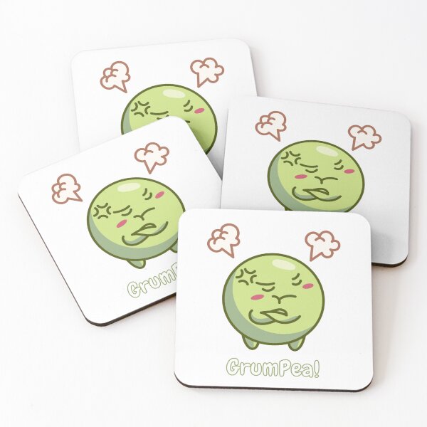 Item preview, GrumPea – Funny Kawaii Angry Pea Character designed and sold by arteena.