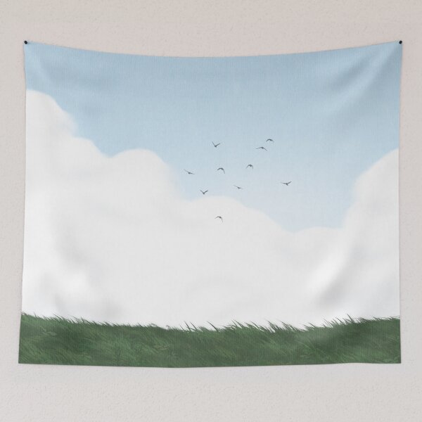 Item preview, Picnic Spot - Grassy Field Drawing designed and sold by WanderfulWonder.