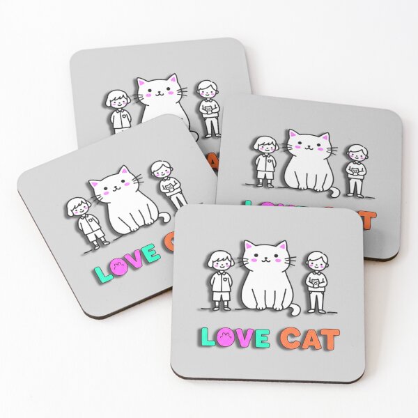 Item preview, Charming Love Cat Kids Artwork designed and sold by ExploreAura Studio.