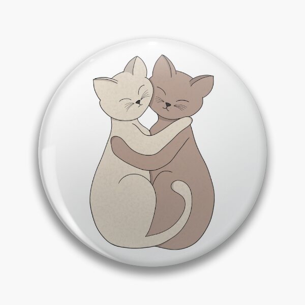 Item preview, Hugging Cats Friendship Illustration designed and sold by shopdiego.