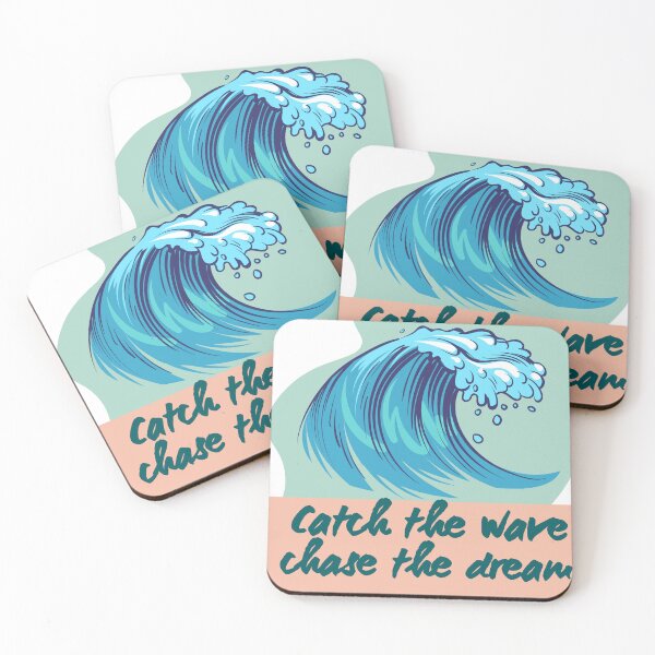 Item preview, Catch the Wave Chase the Dream - Surf Motivational Quote designed and sold by MOTAS FASHION .