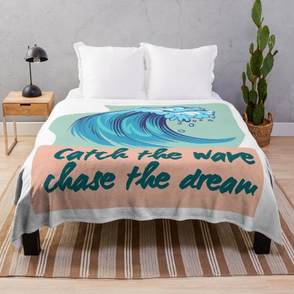 Item preview, Catch the Wave Chase the Dream - Surf Motivational Quote designed and sold by MOTAS FASHION .