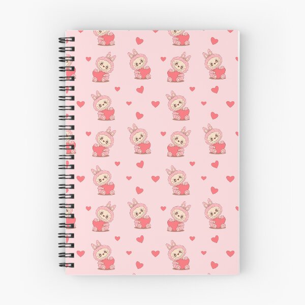 Item preview, Kawaii  Pink Plush Bunny Monsters – Pastel Character Pattern designed and sold by smeraldosecrets.